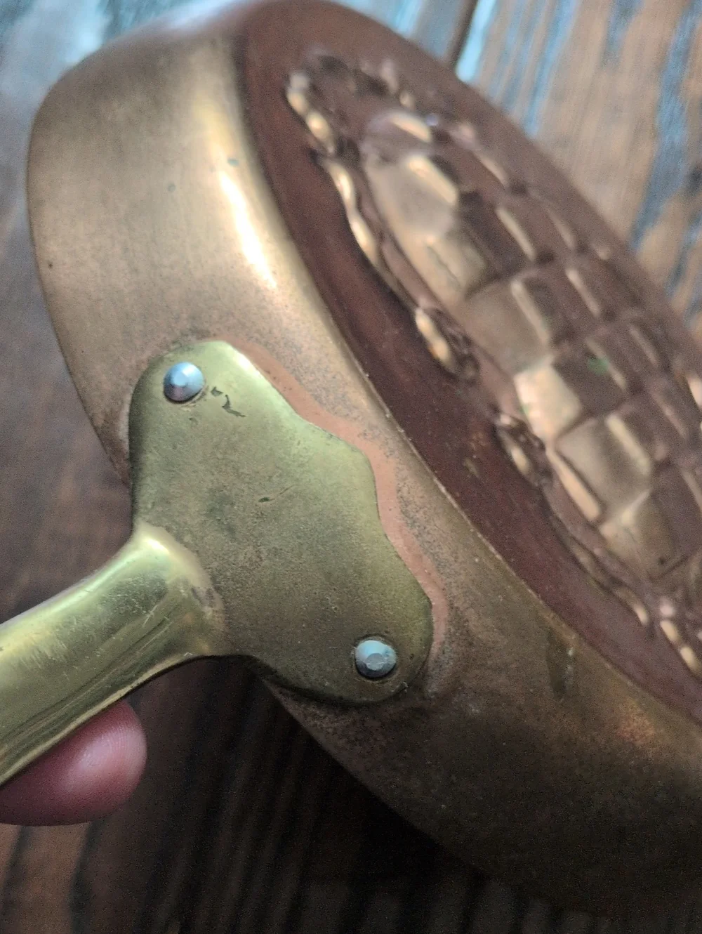 Vintage copper checkered